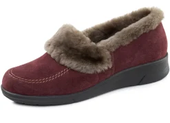 ELENA EDEN, warme Damen-Hausschuhe, Weite H, mit Lammfell