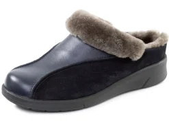 ELENA EDEN, warme Damen-Hausschuhe, Weite H, mit Lammfell