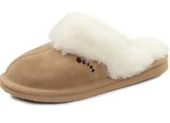 ELENA EDEN, warme Damen-Hausschuhe, mit Lammfell
