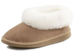 ELENA EDEN, warme Damen-Hausschuhe, Weite G, mit Lammfell