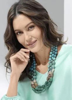 Entdecken Sie zeitlose Eleganz mit dieser 3-reihigen Halskette