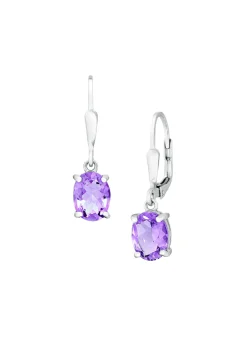 Entzückende Ohrhänger mit echt Amethyst