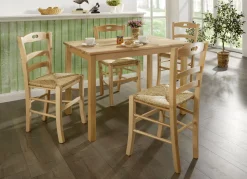 2er-Set Esszimmerstühle aus massiver Buche