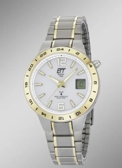 ETT-Funk-Solar-Herrenuhr mit Titanbandgehäuse
