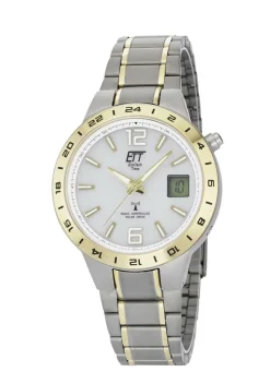 ETT-Funk-Solar-Herrenuhr mit Titanbandgehäuse
