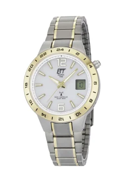ETT-Funk-Solar-Herrenuhr mit Titanbandgehäuse