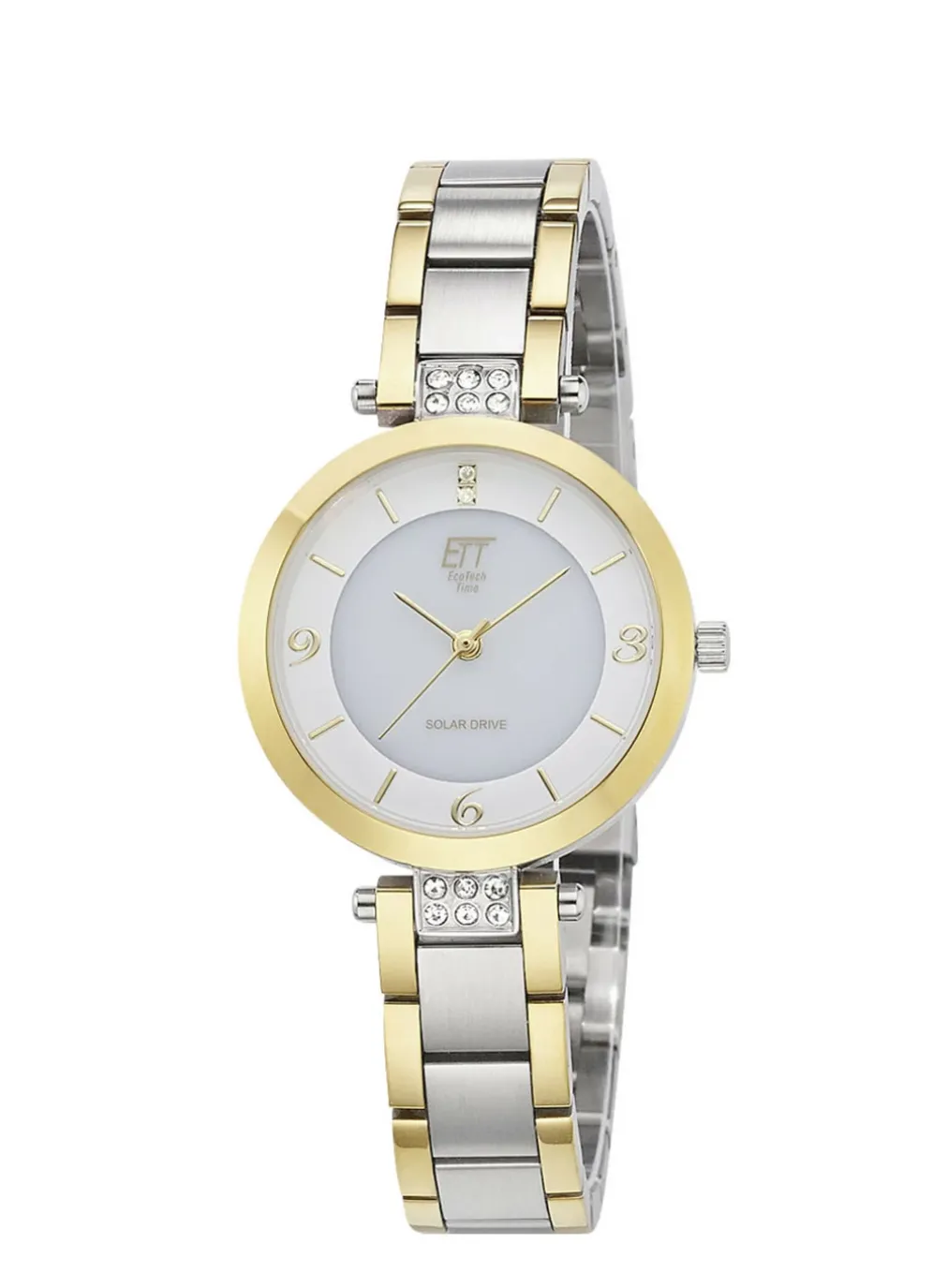 ETT-Solar-Damenuhr mit Edelstahlbandgehäuse