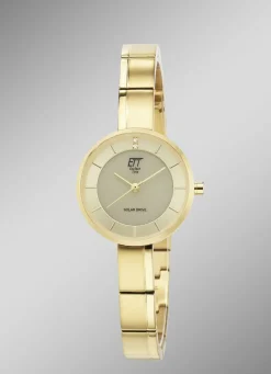 ETT-Solar-Damenuhr mit Edelstahlbandgehäuse