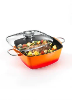 Extra hoher Aluguss-Bräter von King mit Antihaft-Beschichtung