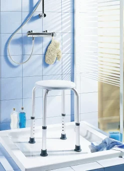 8-fach höhenverstellbarer Duschhocker