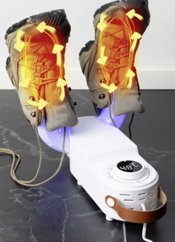 Faltbarer Schuhtrockner mit 360-Grad-Heißuftzirkulation