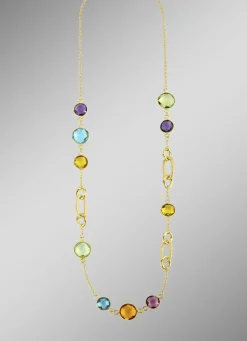 Farbenfrohe Eleganz: Halskette mit Quarzen