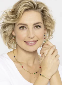 Farbenfrohe Eleganz: Ohrstecker mit Quarzen in verschiedenen Farben