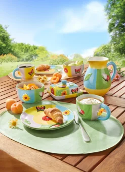 Farbenfrohe Geschirr-Serie aus Steingut