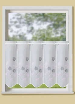 Fein bestickter Kleinfenster-Store