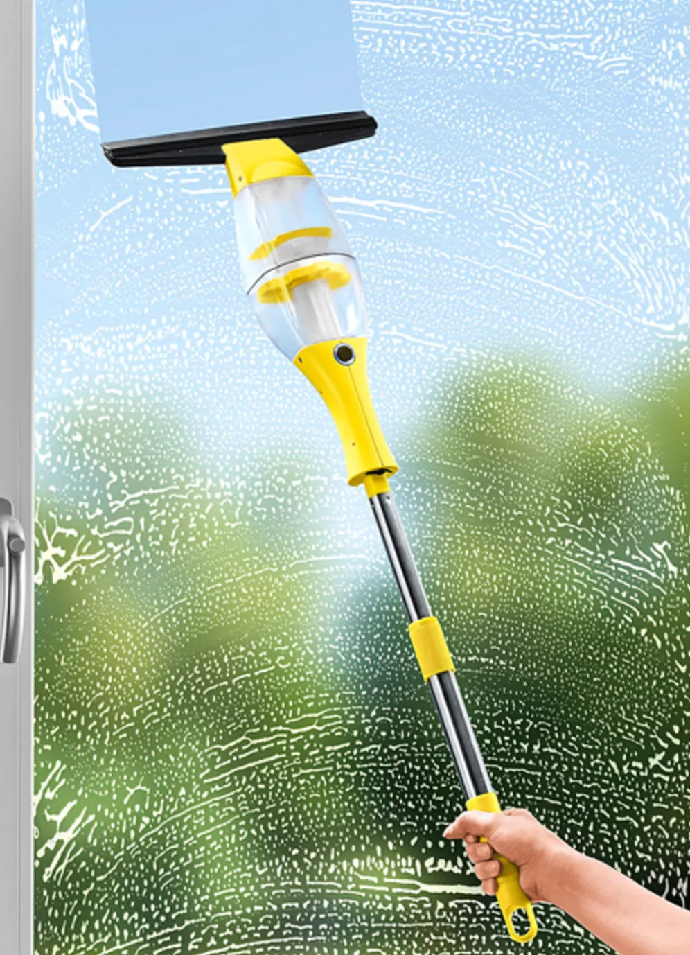 Fensterreiniger-Set mit automatischer Saugfunktion