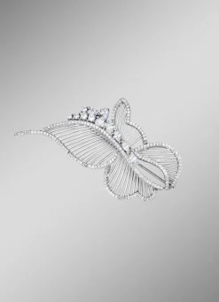 Filigrane Anstecknadel Schmetterling mit synth. Zirkonia