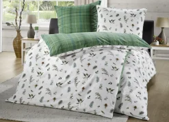 Flauschig weiche Wende-Bettwäsche aus reiner Baumwolle