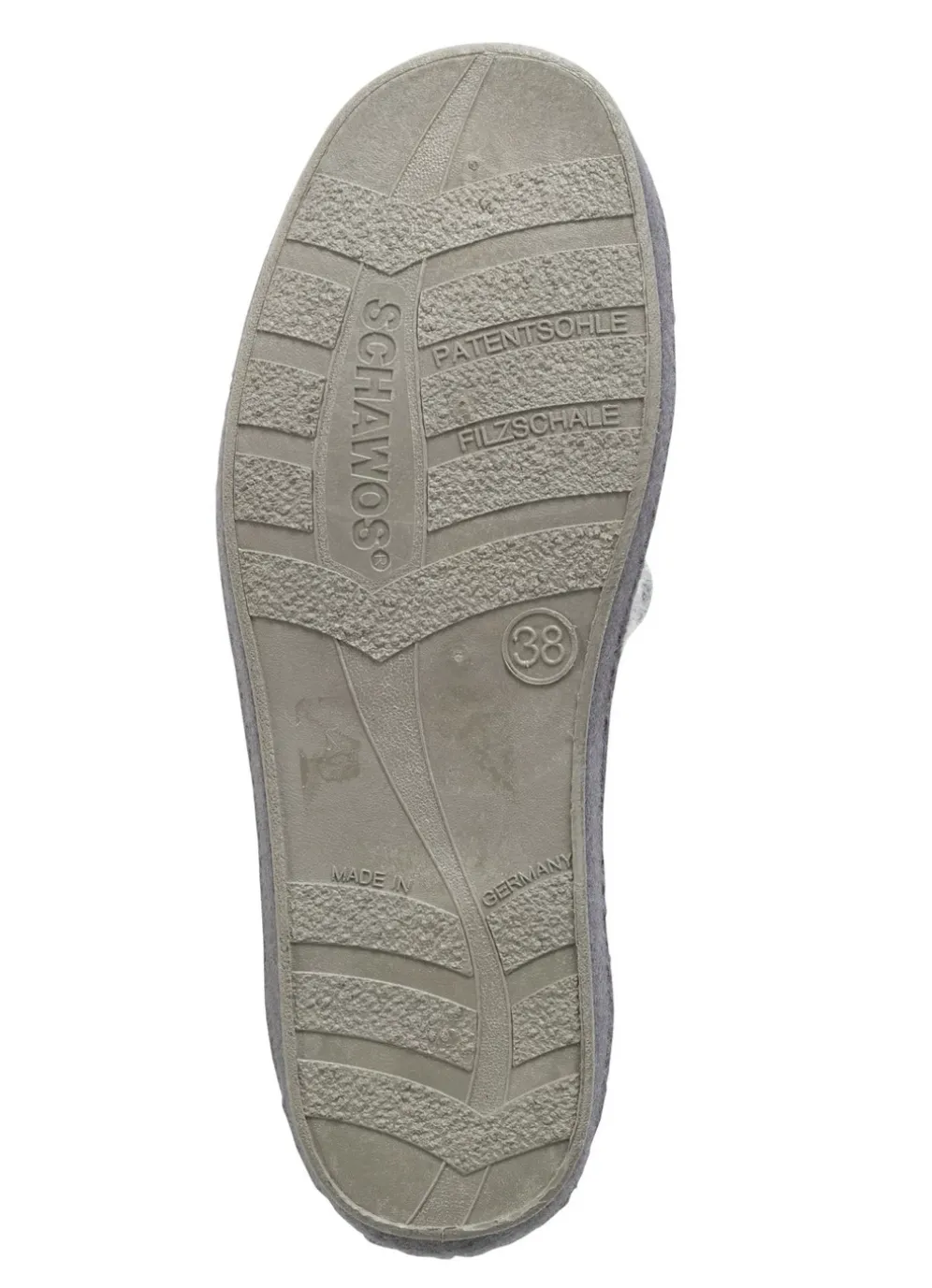 Floral bedruckter Wollfilz-Hausschuh