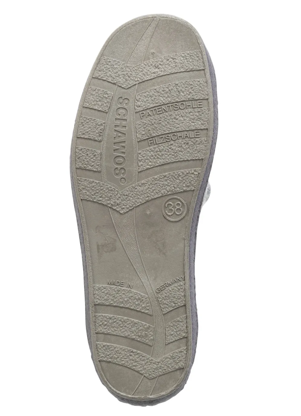 Floral bedruckter Wollfilz-Hausschuh