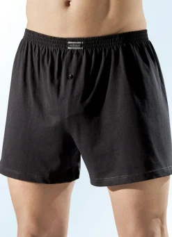 Fünferpack Boxershorts aus BIO-Baumwolle mit Eingriff, uni und meliert