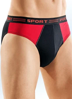 Fünferpack Slips, uni mit Einsätzen