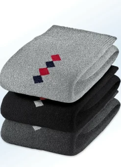 Fünferpack Socken mit handgekettelter Spitze und druckfreiem Bund