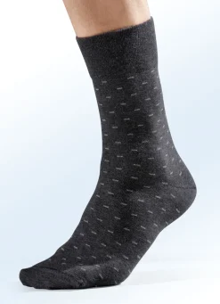 Fünferpack Socken mit handgekettelter Spitze und druckfreiem Bund