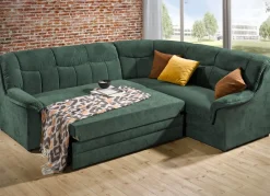 Frei im Raum aufstellbare Polsterecke mit Bettfunktion