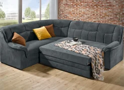 Frei im Raum aufstellbare Polsterecke mit Bettfunktion