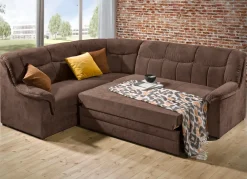 Frei im Raum aufstellbare Polsterecke mit Bettfunktion