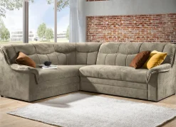 Frei im Raum aufstellbare Polsterecke mit Bettfunktion