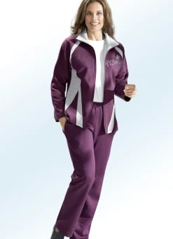 Freizeitanzug mit Druck und Kontrast-Verarbeitung