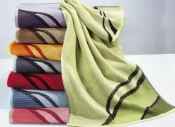 Frottier-Serie mit ansprechendem, diagonalem Wellen-Dessin