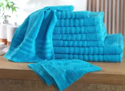 Frottier-Set, 10-teilig, mit Bordüre und Kordelaufhänger