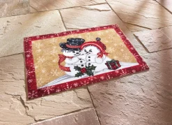 Fußmatte mit Schneemann-Motiv