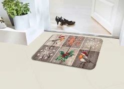 Fußmatte Patchwork mit rutschhemmender Latex-Rückseite