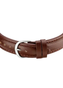 Funk-Damenuhr mit Lederband und sprechender Zeitansage