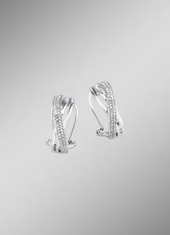 Funkelnde Clipstecker aus Weißgold mit 114 Diamanten