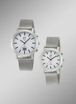 Funkgesteuerte Partneruhr mit Solar-Antrieb