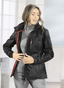 Funktionsjacke mit Regenschild an der Kapuze