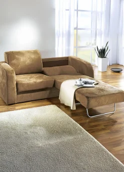 Funktionssofa mit pflegeleichtem Microfaser-Bezugsstoff