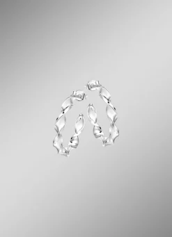 Gedrehte Creolen in edlem Silber 925/- fein