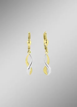 Gedrehte Ohrringe in Bicolor