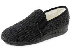 Gefütterte Herren-Hausschuhe, mit Schurwolle