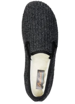 Gefütterte Herren-Hausschuhe, mit Schurwolle