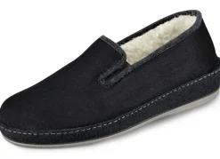 Gefütterte Herren-Hausschuhe, mit Schurwolle