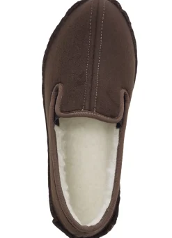 Gefütterte Herren-Hausschuhe, mit Schurwolle