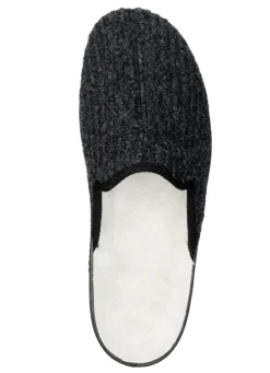 Gefütterte Herren-Hausschuhe, mit Schurwolle