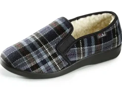 Gefütterte Herren-Hausschuhe, mit Wolle
